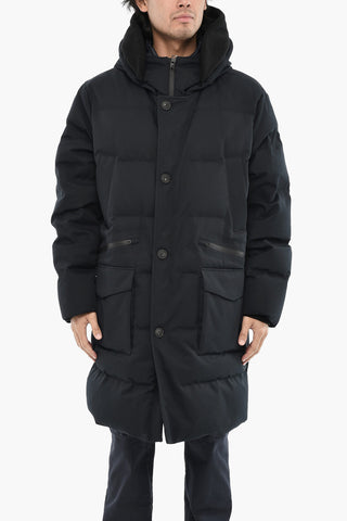 Gabardine SEAM SEALED Down Jacket with Ton On Ton Buttons