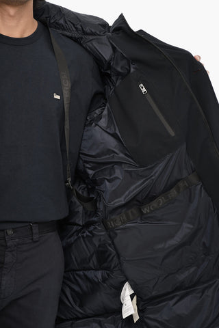 Gabardine SEAM SEALED Down Jacket with Ton On Ton Buttons