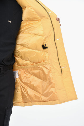 AIME' LEON DORE Einfarbige Daunenjacke mit abnehmbarem Öko-Fell