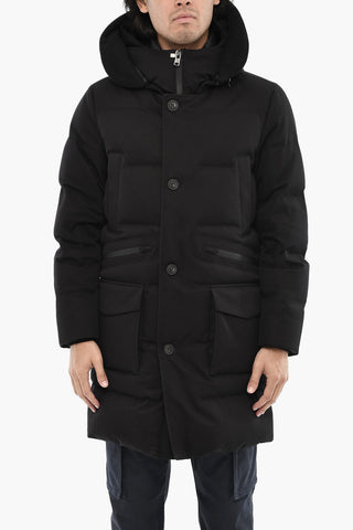 Gabardine SEAM SEALED Down Jacket with Ton On Ton Buttons