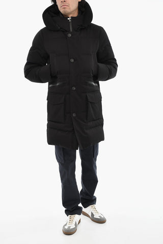 Gabardine SEAM SEALED Down Jacket with Ton On Ton Buttons