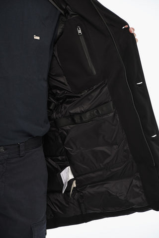 Gabardine SEAM SEALED Down Jacket with Ton On Ton Buttons
