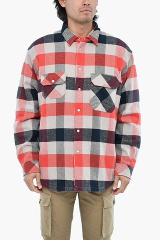 Padded Buffalo Check Overshirt RANCH with Snap Buttons