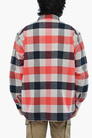 Padded Buffalo Check Overshirt RANCH with Snap Buttons