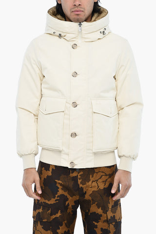 Cotton BYRD Down Jacket with Contrasting Buttons