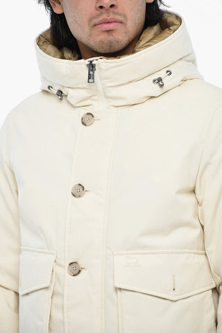 Cotton BYRD Down Jacket with Contrasting Buttons