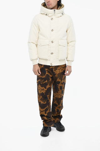 Cotton BYRD Down Jacket with Contrasting Buttons