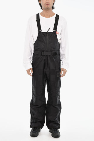 Gepolsterte Ski-Latzhose SHELTER mit Ton-in-Ton-Karo