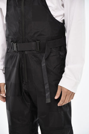 Gepolsterte Ski-Latzhose SHELTER mit Ton-in-Ton-Karo