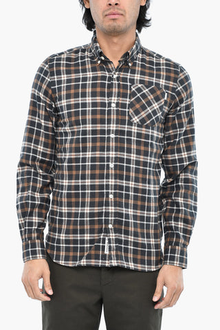 Camicia a Quadri Buffalo Button Down Con Taschino