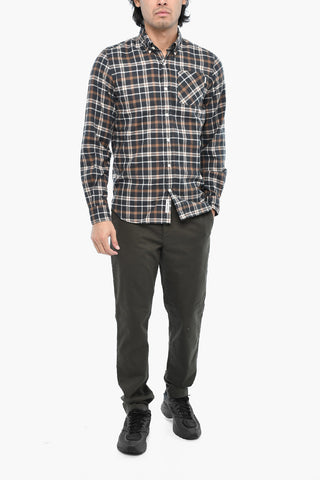 Camicia a Quadri Buffalo Button Down Con Taschino