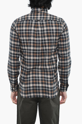 Camicia a Quadri Buffalo Button Down Con Taschino
