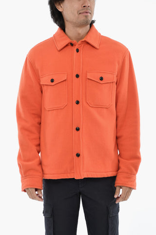 Overshirt in Lana Vergine e Nylon con Doppio Taschino