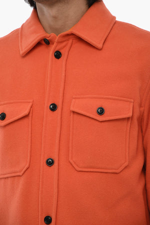 Overshirt in Lana Vergine e Nylon con Doppio Taschino