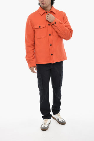Overshirt in Lana Vergine e Nylon con Doppio Taschino