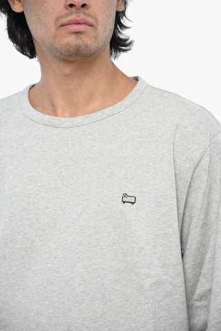 Cotton Lightweight  SHEEP Crew-Neck Sweatshirt with Monogram