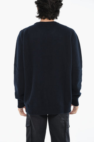 Virgin Wool Cable-Knit Crewneck Sweater