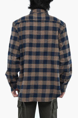 Camicia Button Down TROUT RUN a Quadri Buffalo con Taschino