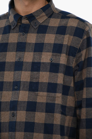 Camicia Button Down TROUT RUN a Quadri Buffalo con Taschino