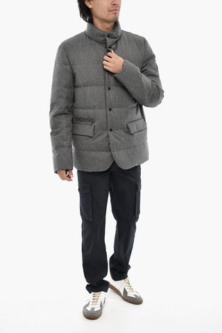 Gesteppte Daunenjacke LUXE aus Wolle