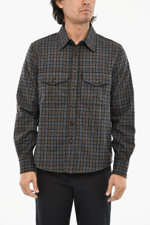 Overshirt in Misto Lana a Quadri Plaid