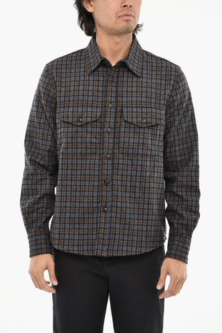 Overshirt in Misto Lana a Quadri Plaid