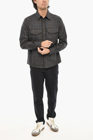 Overshirt in Misto Lana a Quadri Plaid