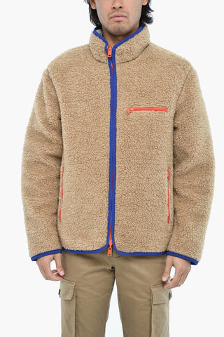 Fleeced Reversible Jacket with Contrasting Details