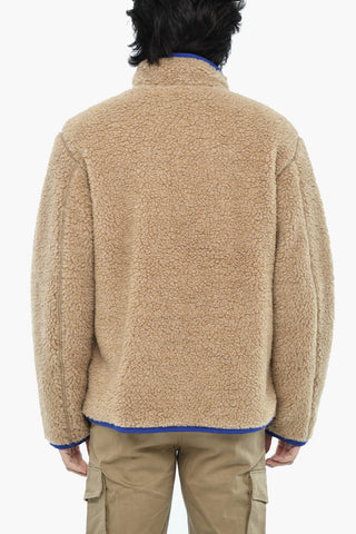 Fleeced Reversible Jacket with Contrasting Details