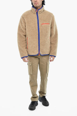 Fleeced Reversible Jacket with Contrasting Details