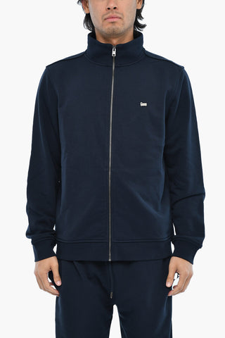 2Pockets Cotton Sweatshirt with Zip Closure