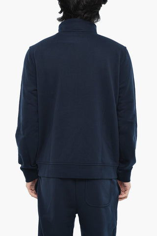 2Pockets Cotton Sweatshirt with Zip Closure