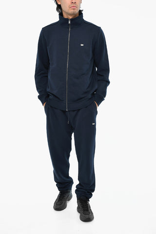 2Pockets Cotton Sweatshirt with Zip Closure