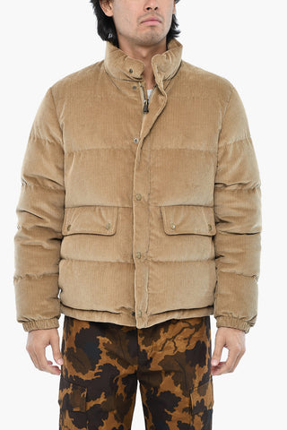 AIME' LEON DORE Corduroy Down Jacket with Snap Buttons