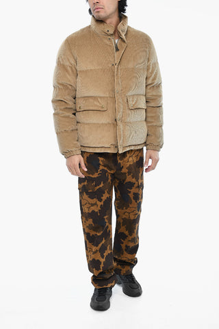 AIME' LEON DORE Corduroy Down Jacket with Snap Buttons