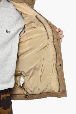 AIME' LEON DORE Corduroy Down Jacket with Snap Buttons