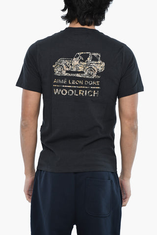 AIME' LEON DORE T-shirt Girocollo in Cotone con Logo Camouflage