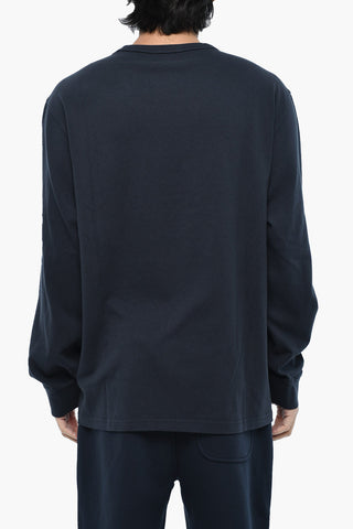 Long Sleeve Crew-neck T-shirt with Embroidery Monogram