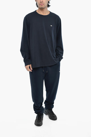 Long Sleeve Crew-neck T-shirt with Embroidery Monogram