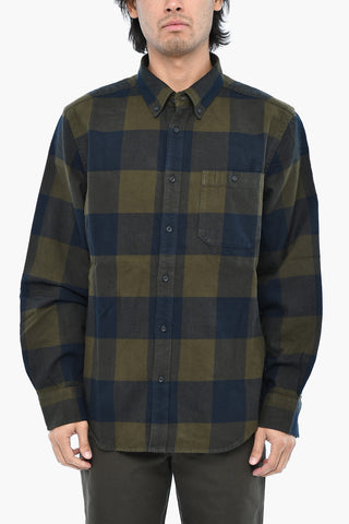 Buffalo Check Button Down Shirt with Breast Pocket