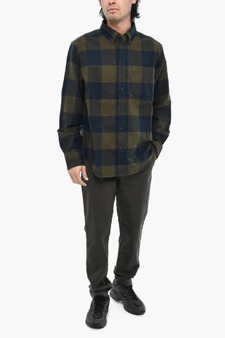 Buffalo Check Button Down Shirt with Breast Pocket
