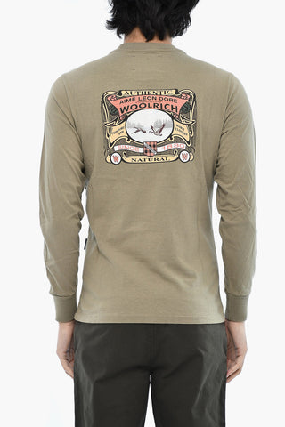 AIME' LEON DORE Long-Sleeve Crewneck T-Shirt with Back Print