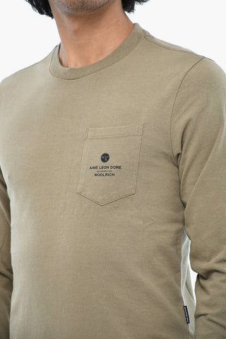 AIME' LEON DORE Long-Sleeve Crewneck T-Shirt with Back Print