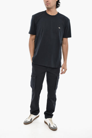 Cotton SHEEP Crew-Neck T-shirt with Embroidery Monogram