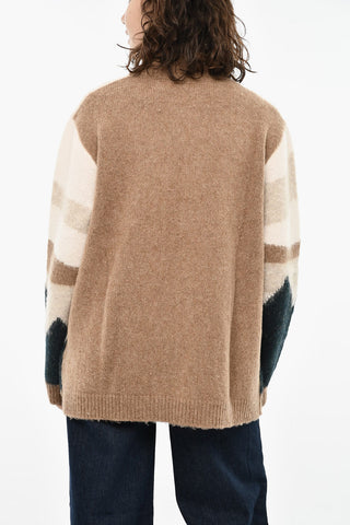 Virgin Wool Embroidered LANDSCAPE Turtleneck Sweater