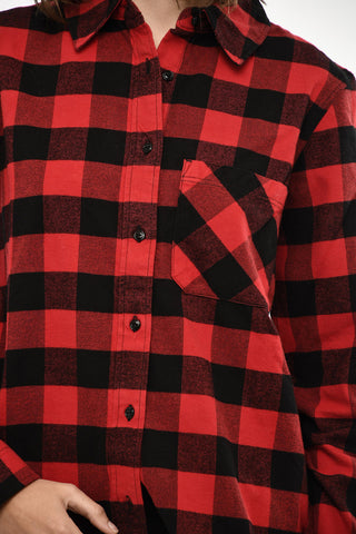 Baumwollbluse im Buffalo-Karo