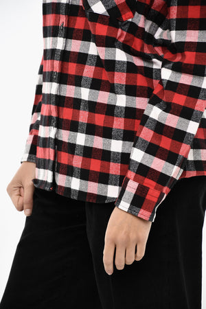 Baumwollbluse im Buffalo-Karo
