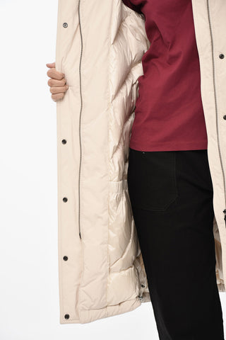 Solid-Color Puffer KEYSTONE with Fur on Hood