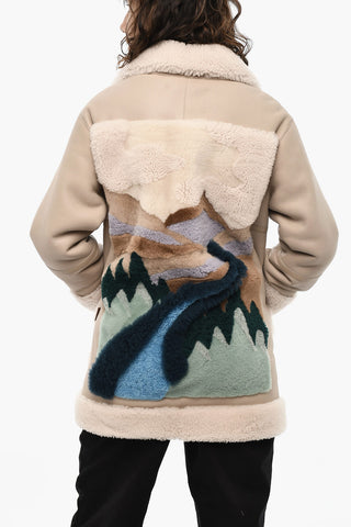 Ledermantel HARMONY mit Sherpa-Details