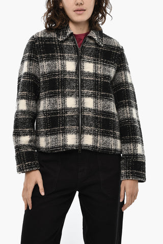 Overshirt GENTRY in Misto Lana a Quadri con Zip
